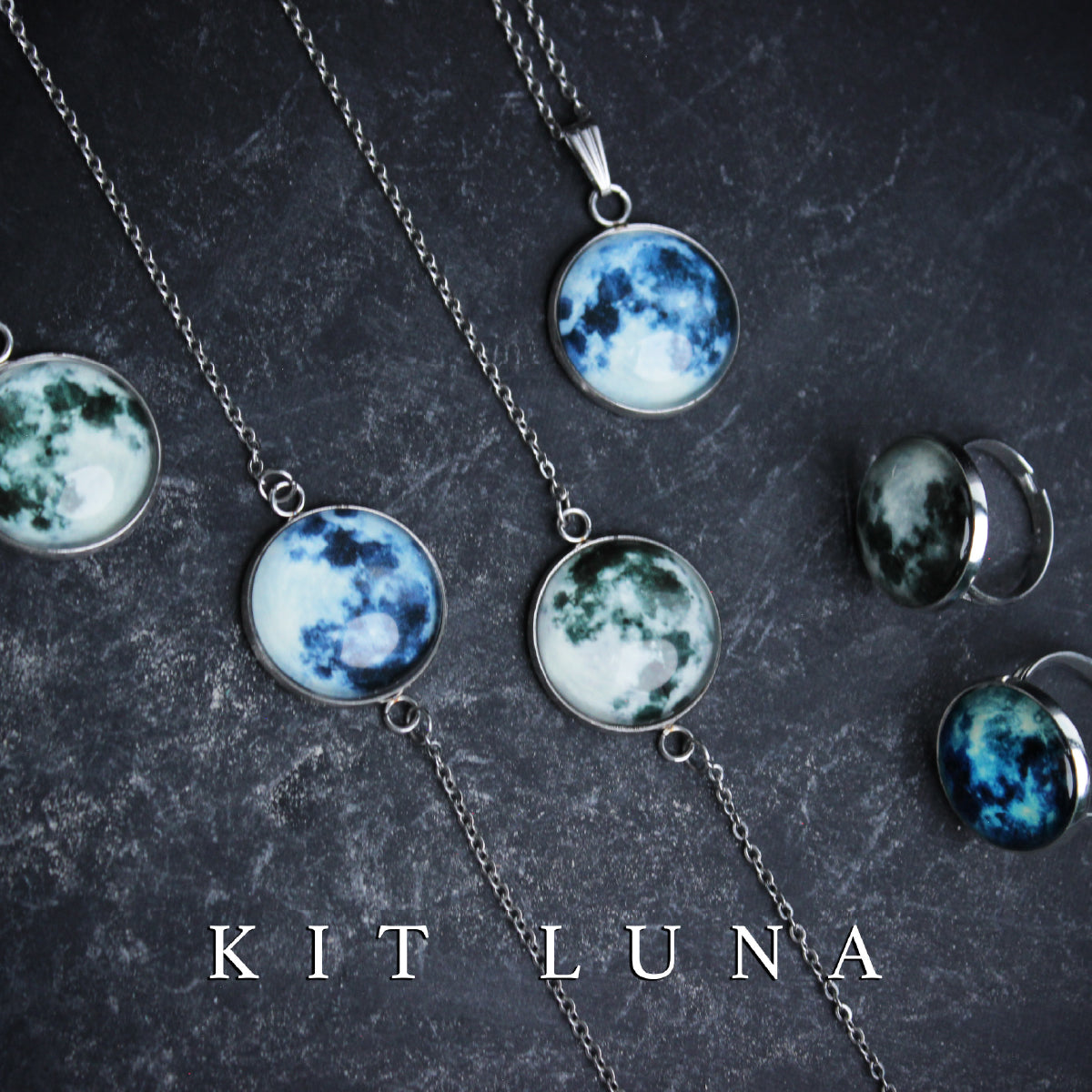 Kit Luna Eterna – Conjunto de Joyería Cielo Nocturno