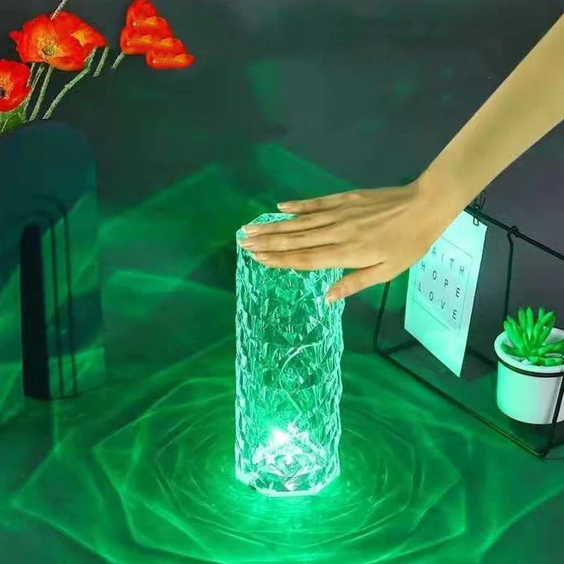 Lámpara Diamante RGB Rose – Luz LED Decorativa con Control Táctil y Remoto