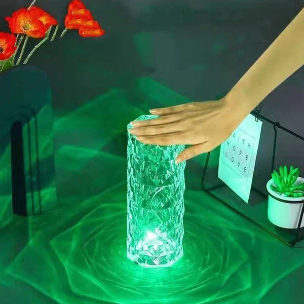Lámpara Diamante RGB Rose – Luz LED Decorativa con Control Táctil y Remoto