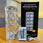 Lámpara Diamante RGB Rose – Luz LED Decorativa con Control Táctil y Remoto