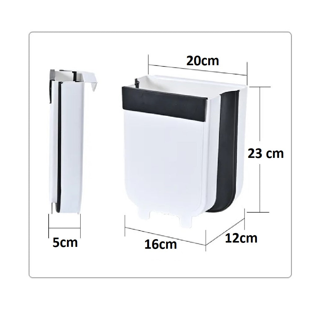 Caneca de Basura Plegable Colgante 9L – Organización Inteligente para Cocina y Hogar