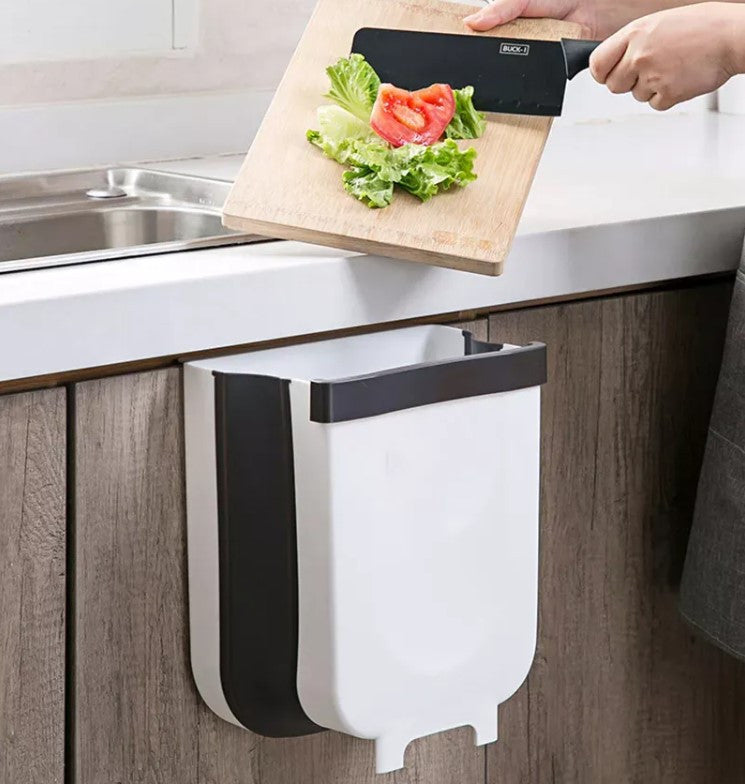Caneca de Basura Plegable Colgante 9L – Organización Inteligente para Cocina y Hogar