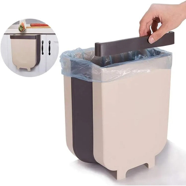 Caneca de Basura Plegable Colgante 9L – Organización Inteligente para Cocina y Hogar