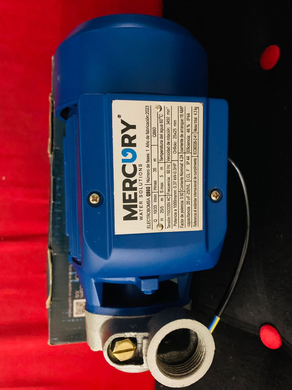 Electrobomba Periférica de Agua 1 HP – 750W, 50 L/min, Doble Voltaje 110/220V