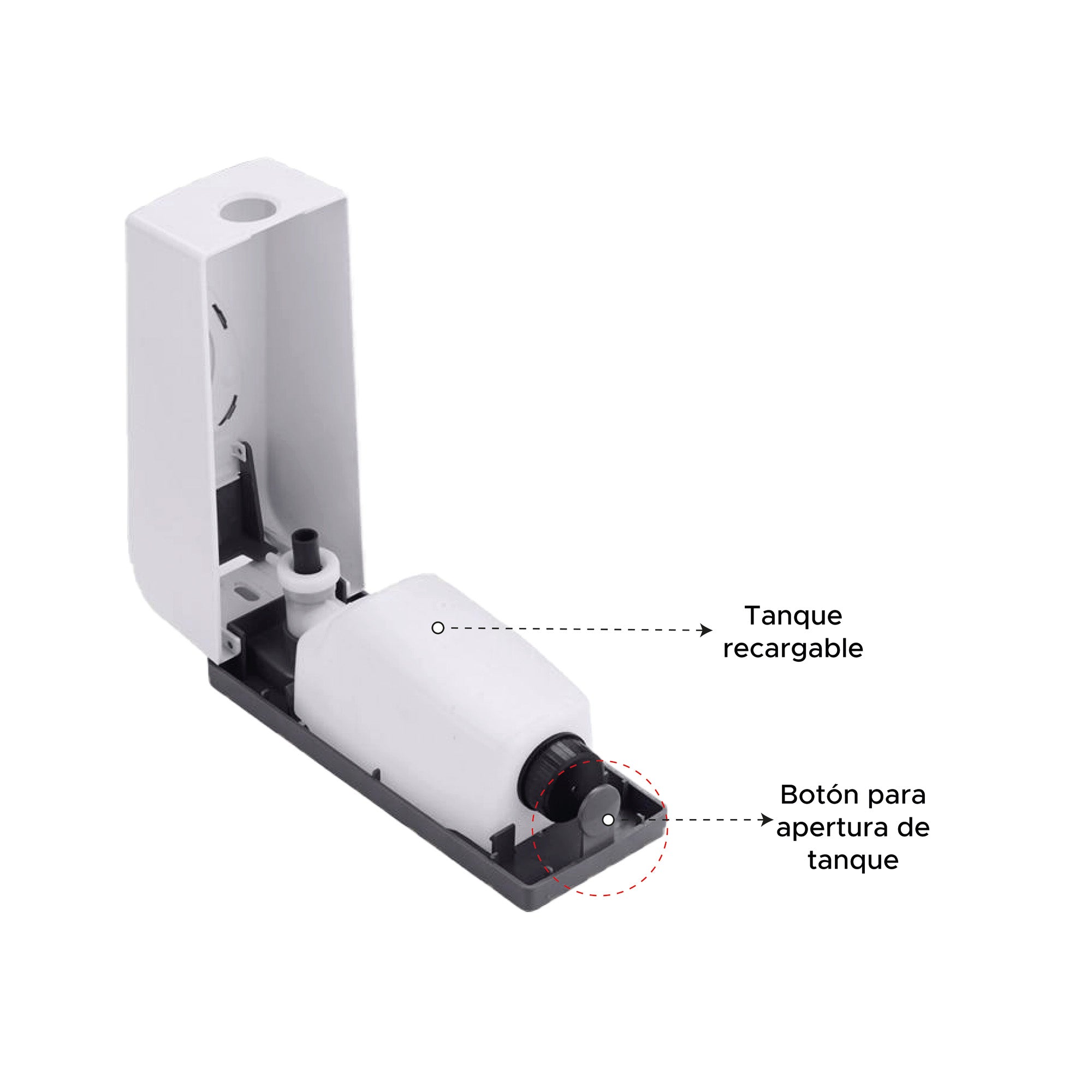 Dispensador de Jabón Líquido 600 ml – Elegante, Resistente y Fácil de Recargar
