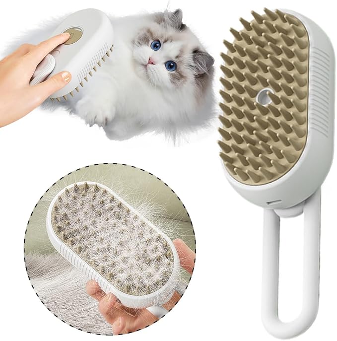 Cepillo Vapor 3 en 1 para Mascotas – Aseo Profesional en Casa