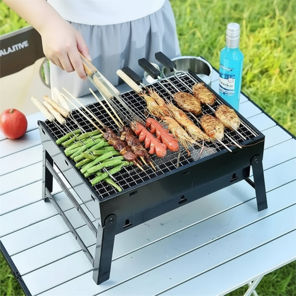 Parrilla Asador de Carbón BBQ Portátil Plegable