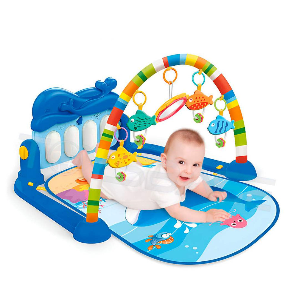 Gimnasio Infantil con Piano, Tapete y Sonajeros – Estimulación Sensorial desde 0 Meses