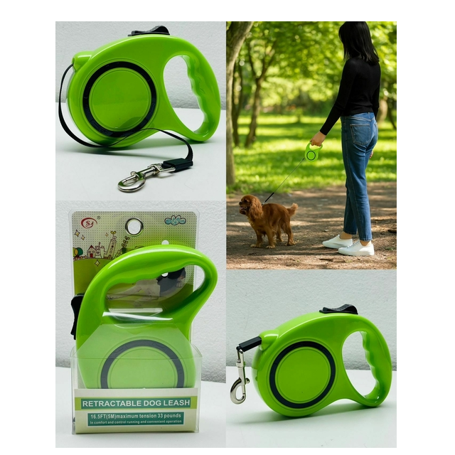 Correa Retráctil para Perros – Control Seguro, Empuñadura Ergónomica y Diseño Moderno