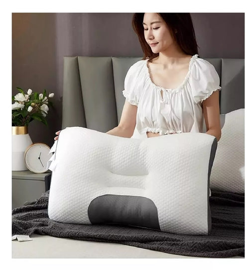 Almohada Cervical Ergonómica — Fibra Hipoalergénica Antiácaros