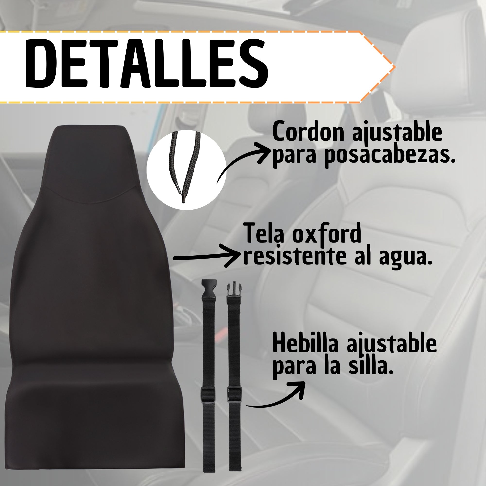 Forro Protector Impermeable para Silla Copiloto – Ideal para Mascotas en el Carro