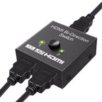 Switch HDMI Bidireccional 4K – 2 en 1 y 1 en 2, Plug & Play, Sin Driver, Indicadores LED