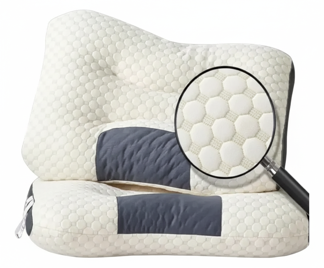 Pack x2 Almohadas Cervicales Ergonómicas 3D DreamCure — Transpirable e Hipoalergénica