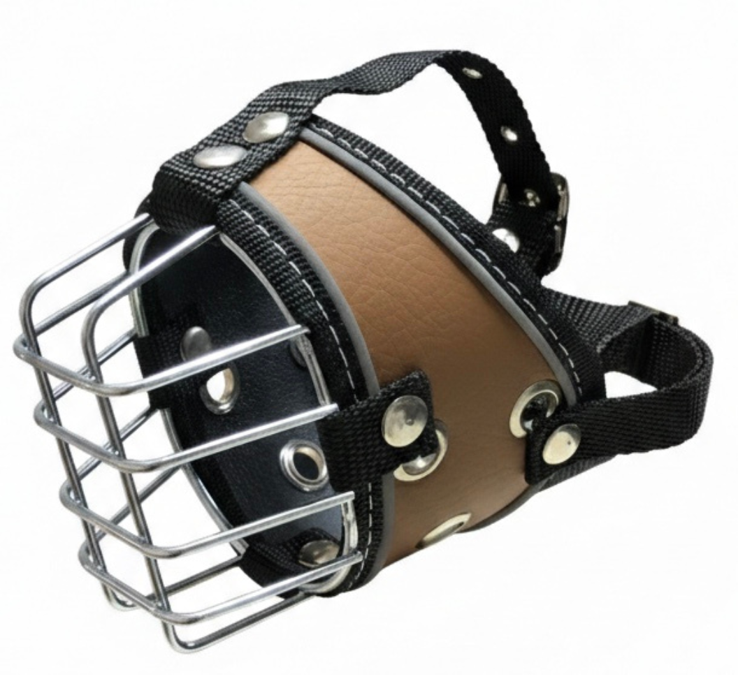 Bozal para Perro con Canastilla Metálica – Seguro, Ventilado y Ajustable