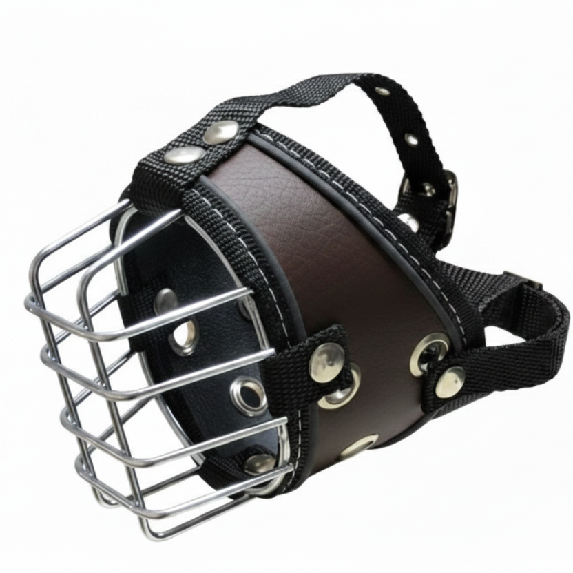 Bozal para Perro con Canastilla Metálica – Seguro, Ventilado y Ajustable