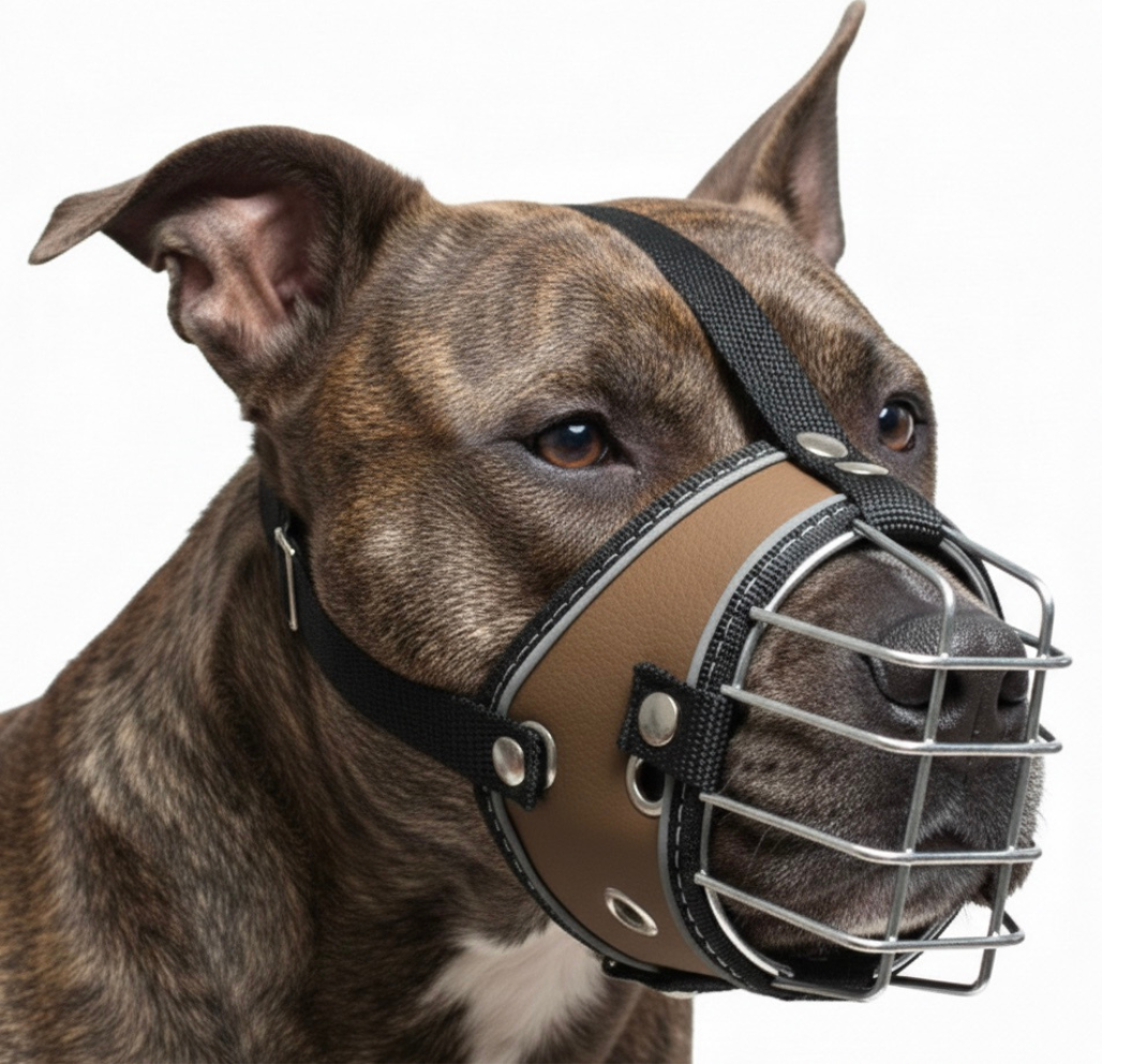 Bozal para Perro con Canastilla Metálica – Seguro, Ventilado y Ajustable