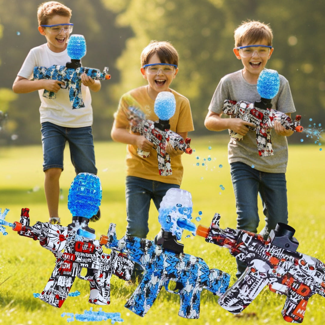 Lanzador Hidrogel Eléctrico Splatter Ball Blaster – 10.000 Balas + Gafas, Recargable, 3 Colores