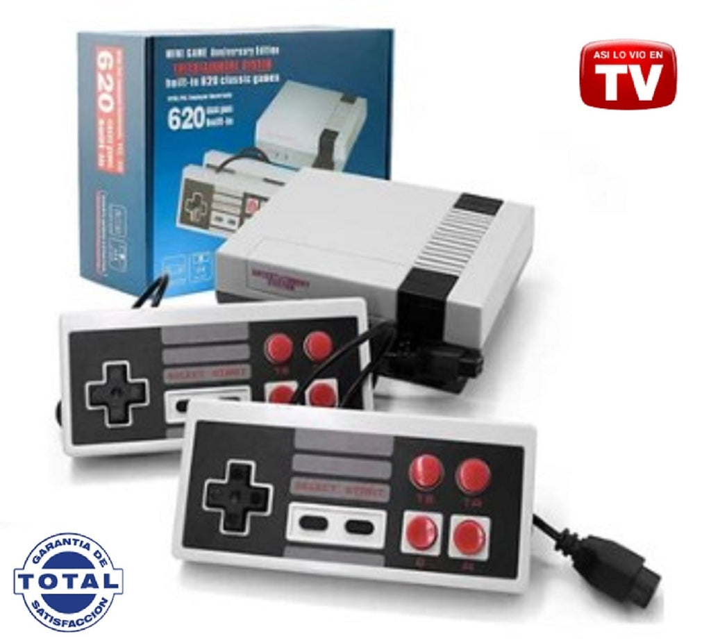 Mini Consola Retro 620 Juegos Clásicos para TV – Mario, Contra, Pac-Man y Más