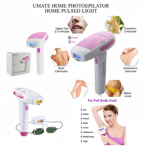 Depiladora Láser IPL Facial y Corporal – Eliminación de Vello Permanente en Casa