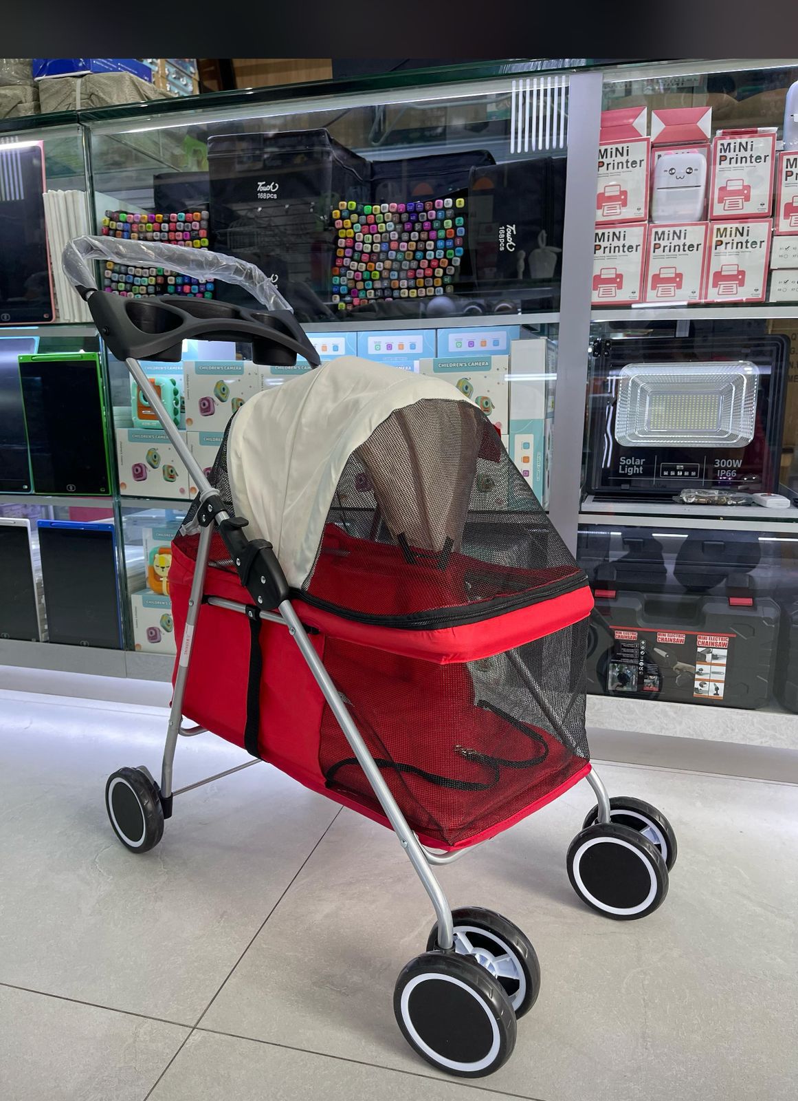 Coche Paseador para Mascotas – Cochecito Portátil para Perros y Gatos, Cómodo y Seguro