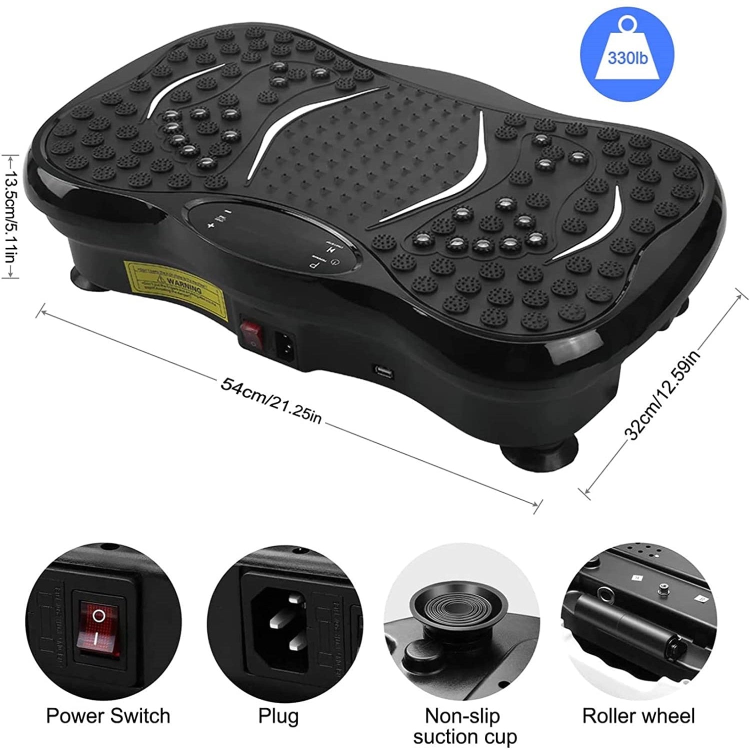 Plataforma Vibratoria Cardiovascular con Bandas Elásticas y Control Remoto – Quema Grasa en Casa