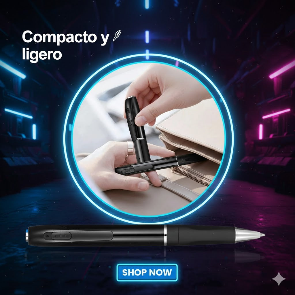 Esfero con Cámara Full HD Portátil
