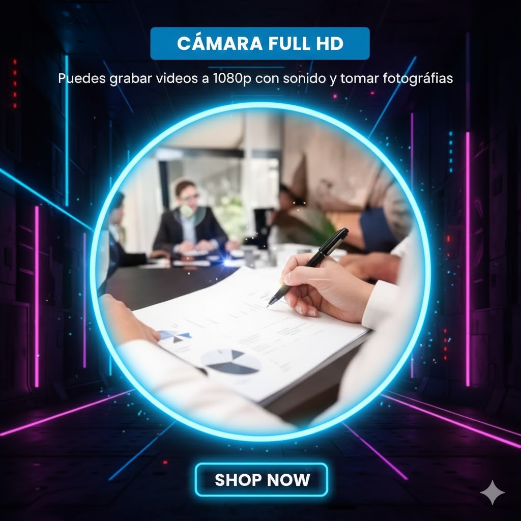 Esfero con Cámara Full HD Portátil