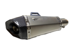 Exosto Cuadrado Tipo AKRAPOVIC Punta Carbono para Moto – C6