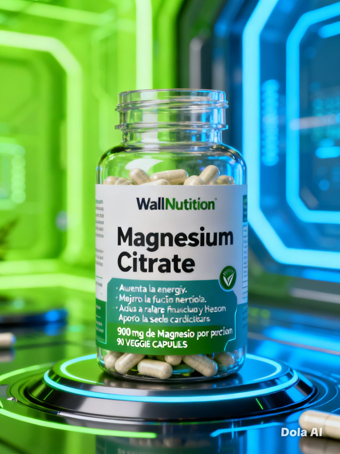 Citrato de Magnesio WalNutrition 900 mg — 90 Cápsulas Vegetales