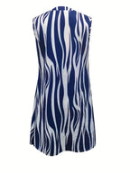 Vestido Mini Estampado Cebra con Escote en V