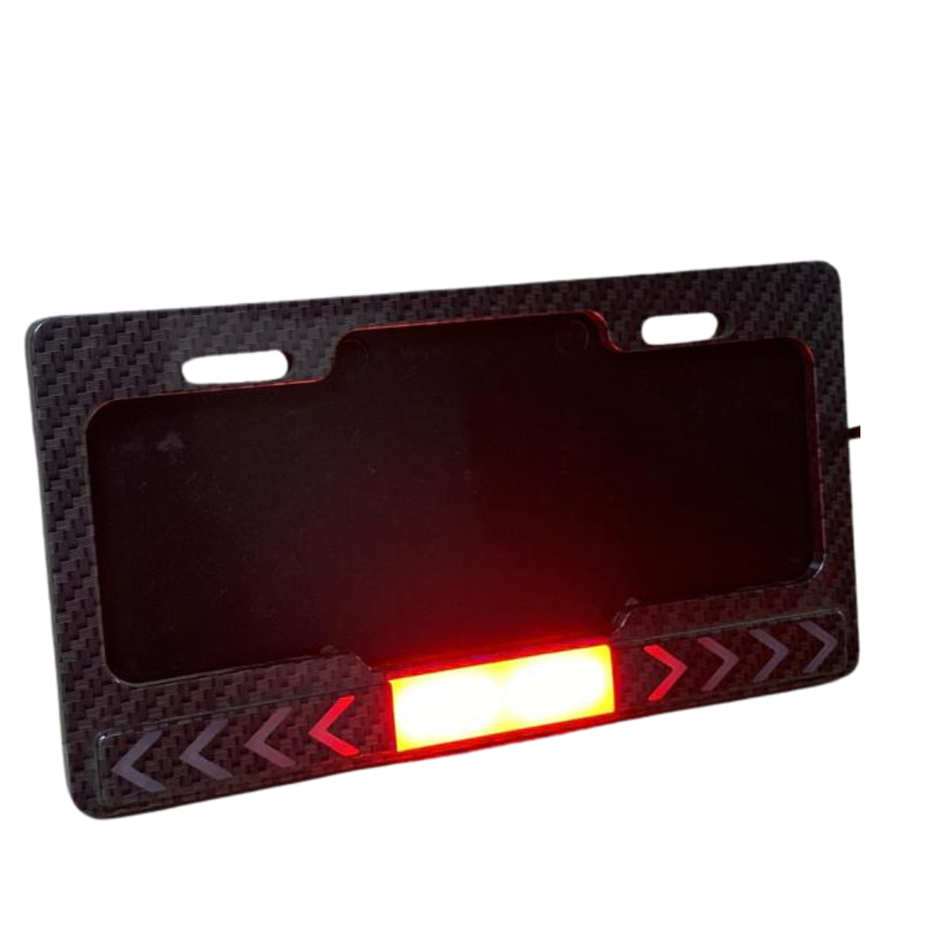 Porta Placa LED Universal con Stop y Direccional para Auto y Moto