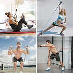 Kit de Bandas Elásticas Tubulares 11 Piezas – Resistencia Progresiva hasta 100 lbs para Gym y Yoga