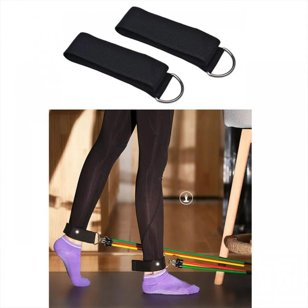 Kit de Bandas Elásticas Tubulares 11 Piezas – Resistencia Progresiva hasta 100 lbs para Gym y Yoga