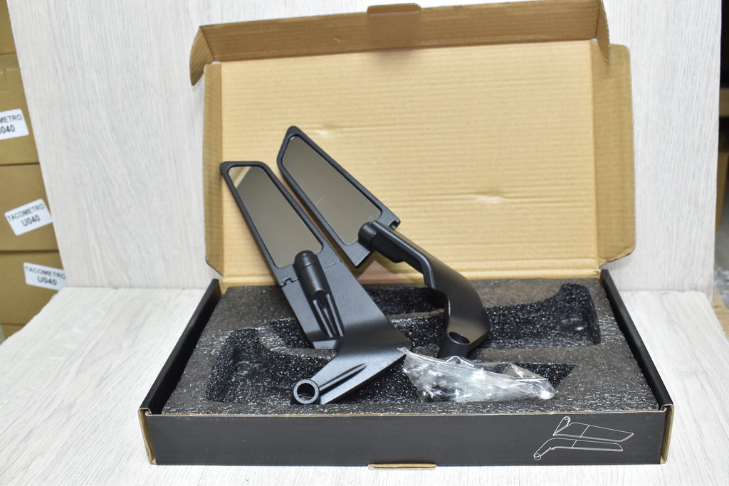 Espejos Tipo Alerón Racing Universal para Moto Naked – Luna Pequeña