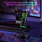 Micrófono Condensador NeePho NP-M02 – Podcast, Gaming y Streaming con ANC, RGB y Conexión Dual