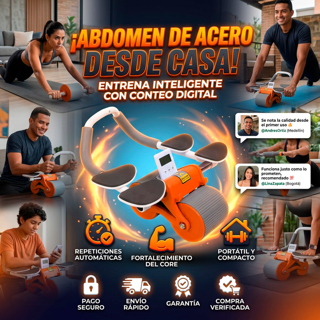 Rodillo Abdominal para Fitness – Tonifica Core, Abdomen y Brazos en Casa