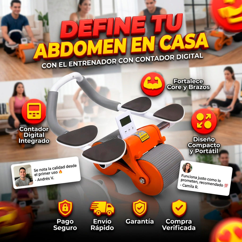Rodillo Abdominal para Fitness – Tonifica Core, Abdomen y Brazos en Casa