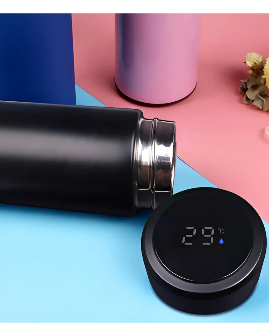 Termo Digital 500 ml con Indicador LED de Temperatura – Acero Inoxidable