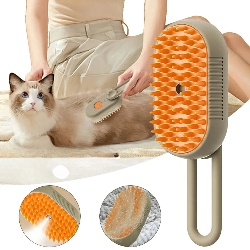 Cepillo Vapor 3 en 1 para Mascotas – Aseo Profesional en Casa