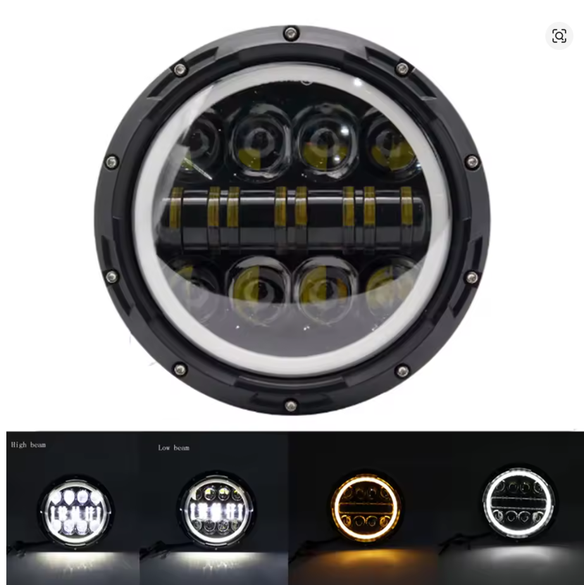 Farola LED Redonda Universal para Moto – Luz Alta y Baja Pro Vision