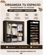 Set Organizador 2 en 1: Armario + Zapatero para el Hogar