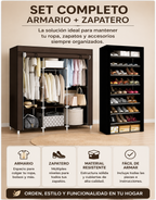 Set Organizador 2 en 1: Armario + Zapatero para el Hogar