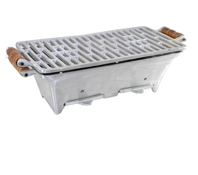 Anafre Carbón Portátil – Parrilla de Aluminio Fundido