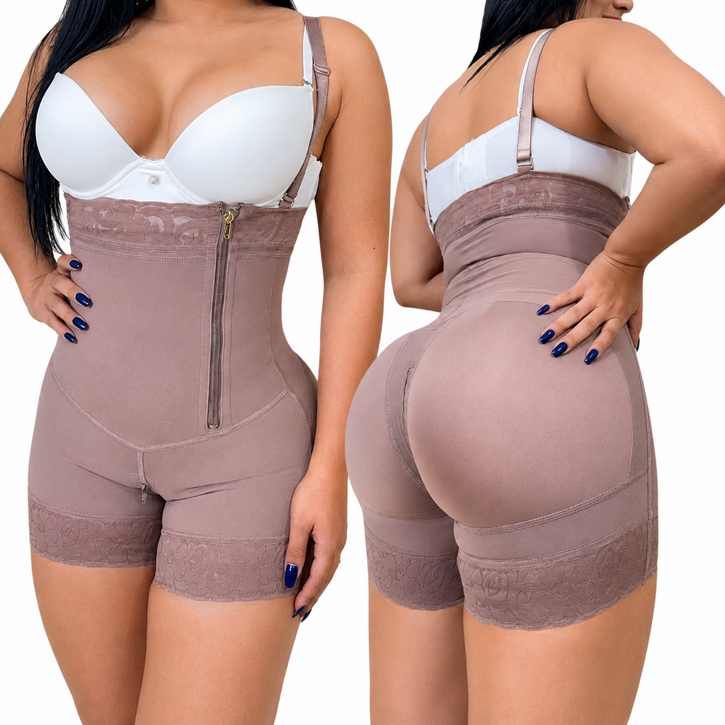Faja Strapless con Cremallera Lateral – Levantacola, Powernet y Lycra, 4 Varillas, 2 Colores