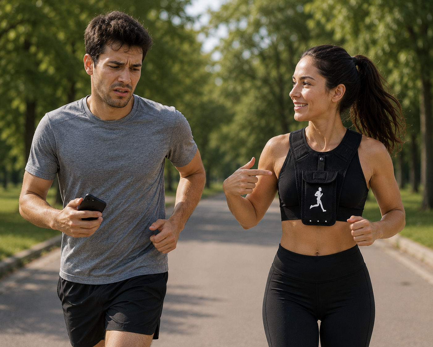 Chaleco Arnés Deportivo Porta Celular – Manos Libres para Running, Ciclismo y Gym