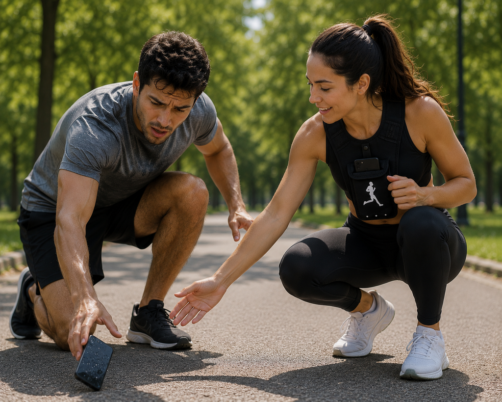 Chaleco Arnés Deportivo Porta Celular – Manos Libres para Running, Ciclismo y Gym