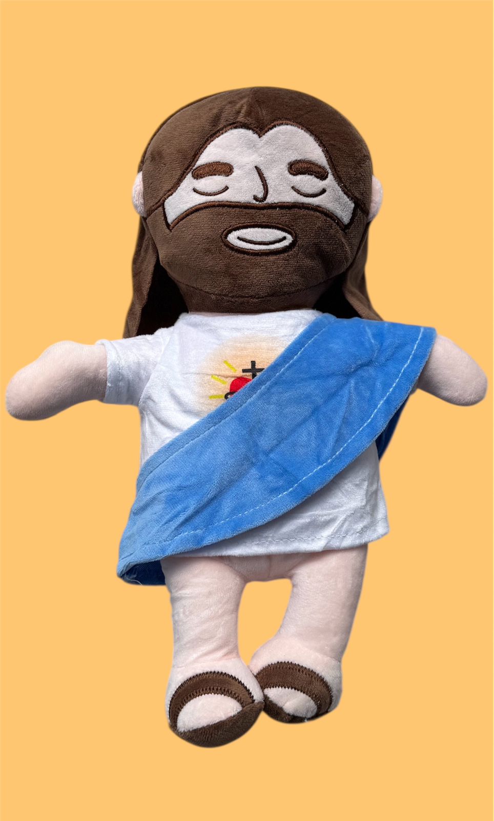Peluche de Jesús que Respira – Luz Nocturna, Melodías Relajantes y Sensor Táctil