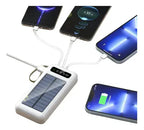 Power Bank Solar 4 en 1 – 50.000 mAh con Linterna LED y 4 Puertos de Carga