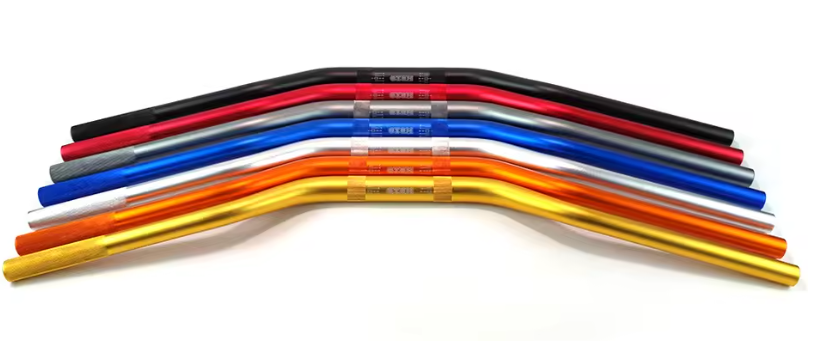 Manubrio Brillante Tipo Rizoma con Base para Moto – 6 Colores