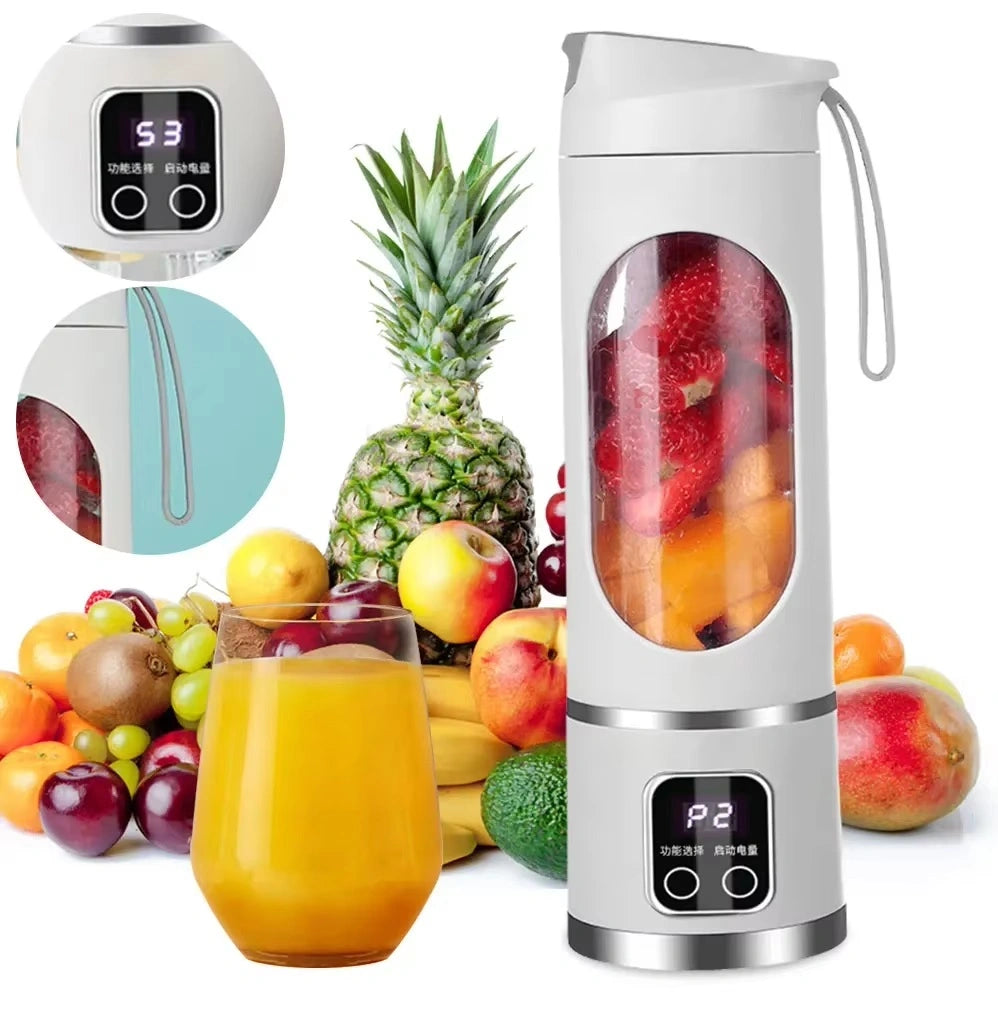 Mini Licuadora Personal Portátil 450ml – Recargable USB, Cuchillas de Alto Torque